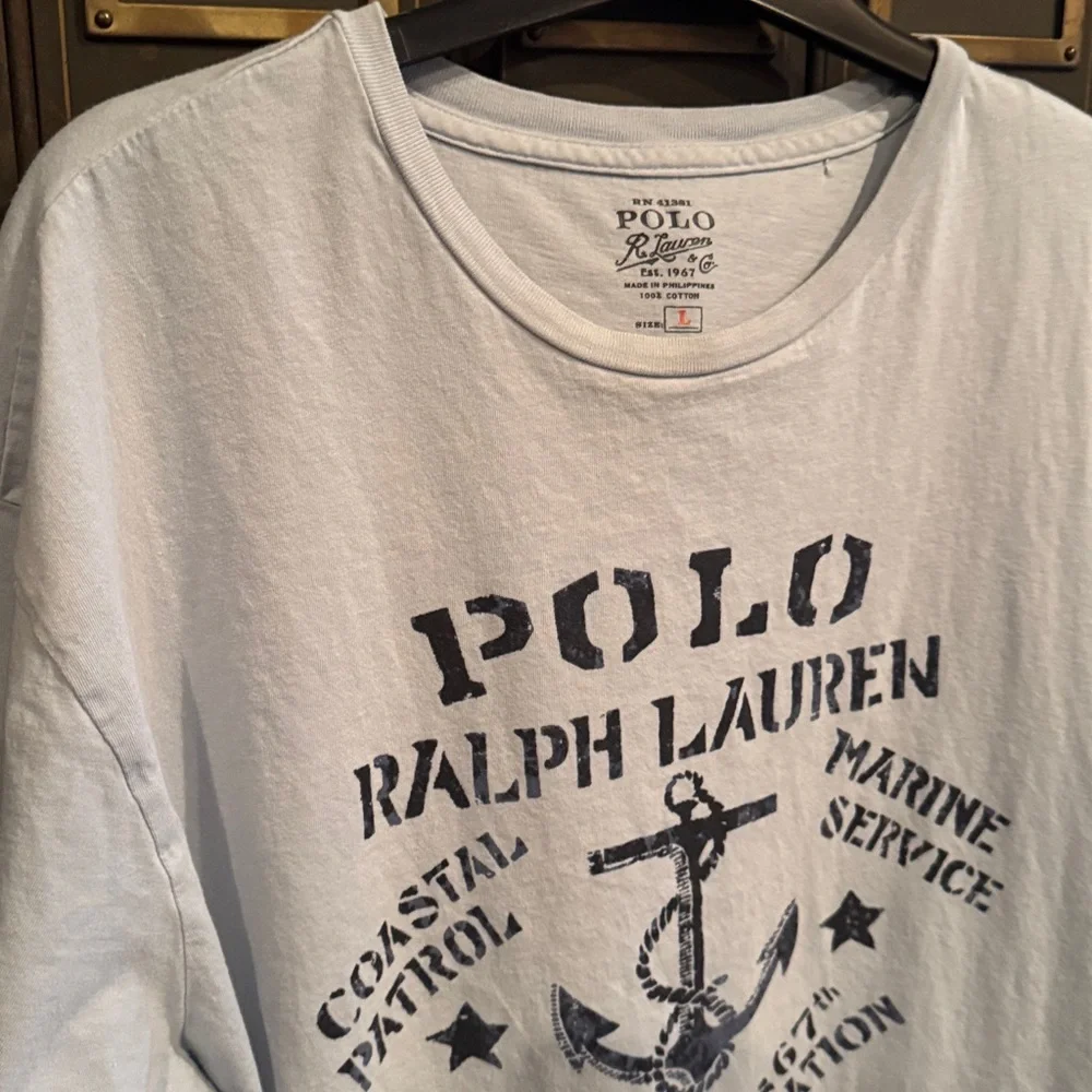 Polo by Ralph Lauren Blue T-Shirt - Picture 2 of 4